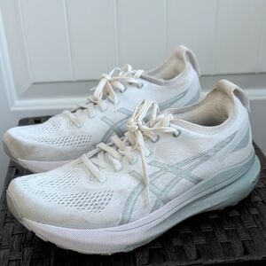 Women's White and Gray Running Shoes